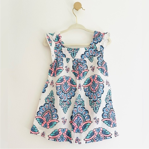 BEAUTIFUL Carter's Paisley White, Blue, & Pink Kids Tank Top Girls 2T - Like NEW - Picture 4 of 4